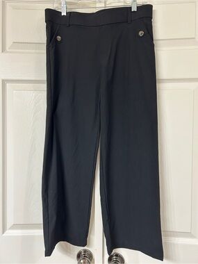 Women's Black Wide-Leg Dress Pants